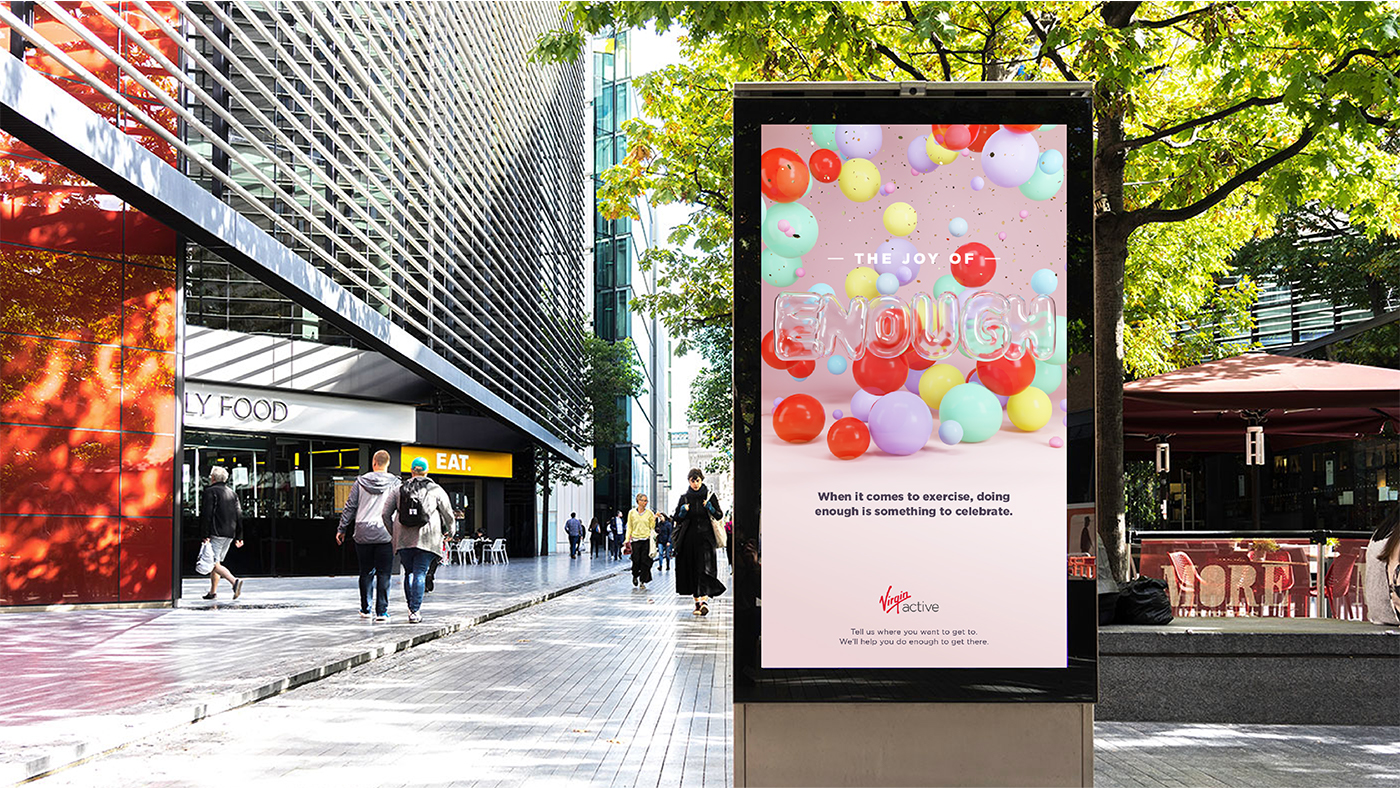 An image of the Enough campaign in a 6 sheet Out Of Home